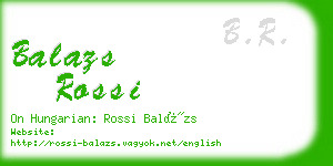 balazs rossi business card